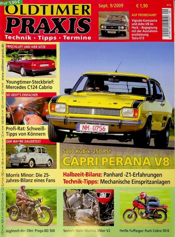 Deckblatt Oldtimer Praxis (09/2009)